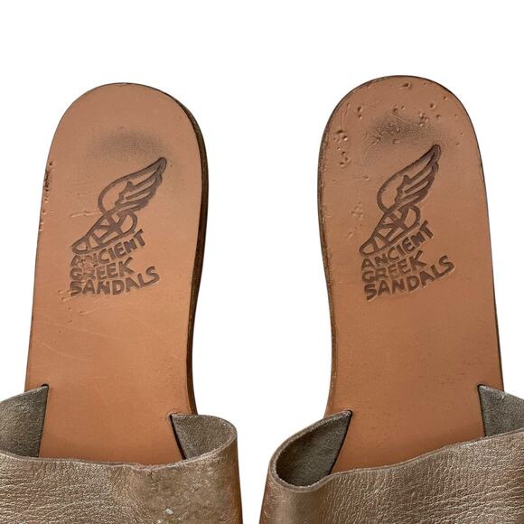 Ancient Greek Sandals EUR 41 US 10 Slide Sandals Rose Gold Casual Basic - Picture 3 of 7